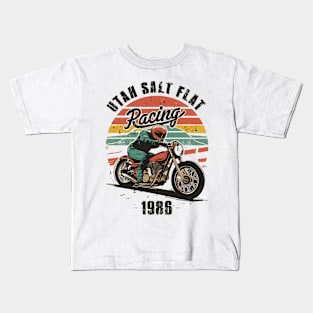 Utah Salt Flat Racing Classic Biker Kids T-Shirt